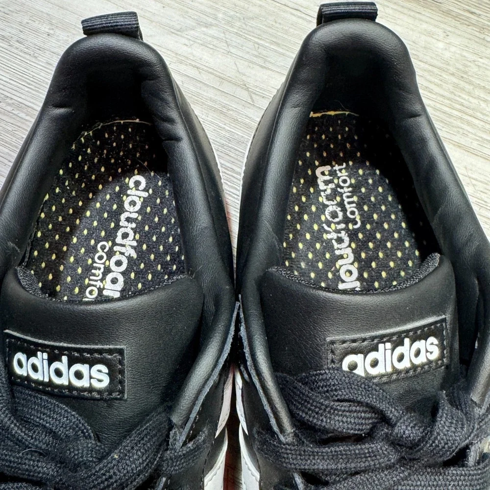 Adidas Streetcheck Cloudfoam Court Men's Sz 10 Low Black White